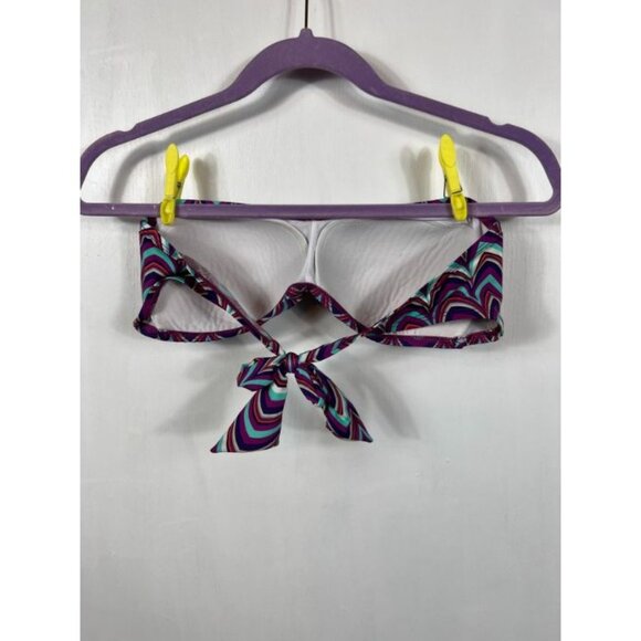 Apt. 9 Multicolor Geometric Bandeau Bikini Top Size 10 - Picture 4 of 7